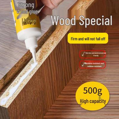 Woodworking Adhesive: White Latex Glue for Solid Wood Furniture, Table and Chair Repair, and Floor Cracks.