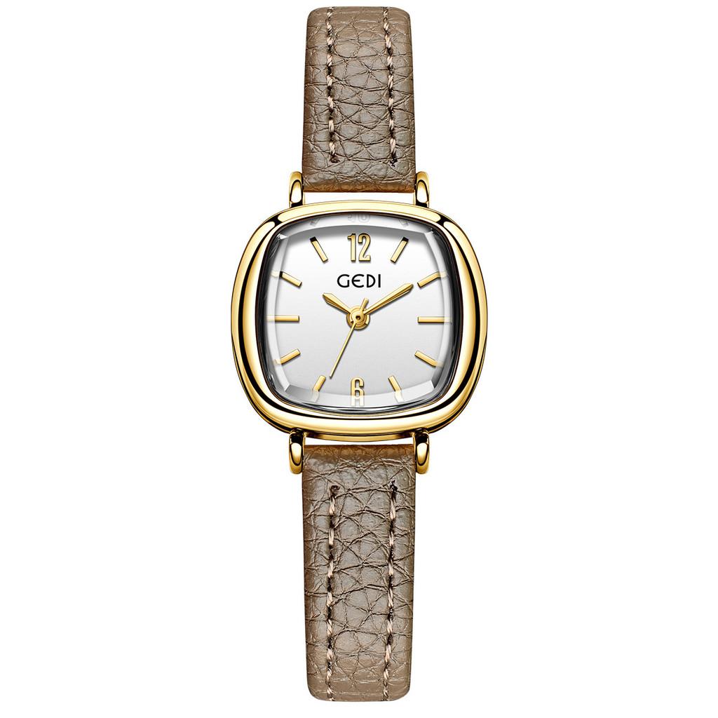 

Womens Fashion Quartz Watch With Red Leather Band For Casual And Office Wear
