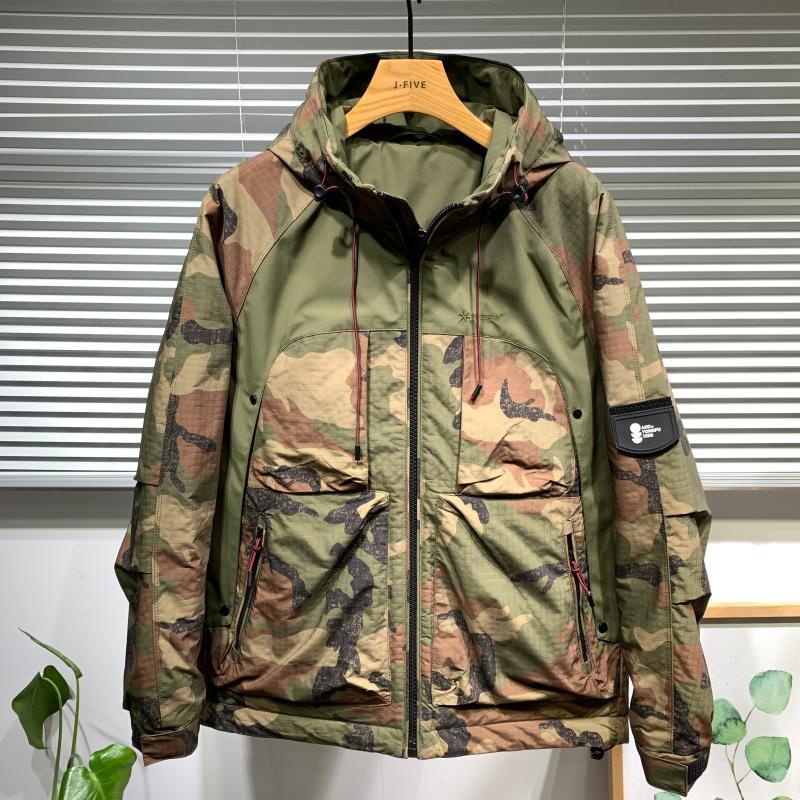 

Камуфляжная куртка с капюшоном мужская корейская версия модная универсальная повседневная куртка осенняя одежда 3XL