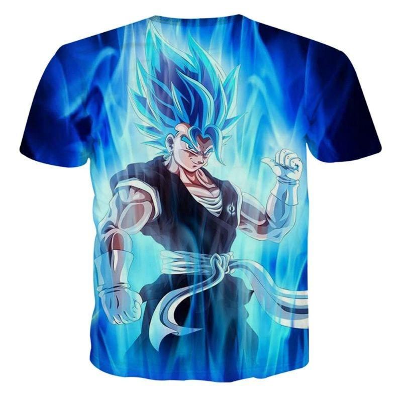 

Japanese Anime Dragon Ball Z Summer 3d Printed Super Saiyan Vegito Blue Charge Aura T-Shirt Kids Adults Cosplay Tops Clothing XXS