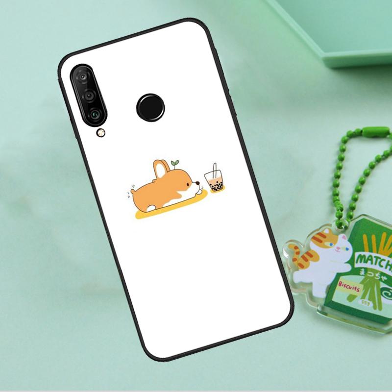 

Corgi and Bubble Tea For Huawei Nova 8i 11i 12i 12s 9 10 SE Y90 Y60 Y70 Y72 Y61 Y91 P20 P30 P40 Lite P60 Pro Case For Huawei P20 Pro