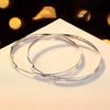 925 Sterling Silver Big Circle Stud Earrings for Women New Fashion Exaggerated Party Jewelry Gifts Prevent Allergy