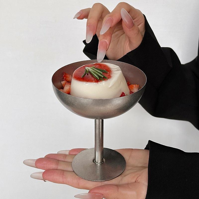 1ks sklenice na pohár s vysokou nohou, odpolední čaj, univerzální kalíšky, vintage servírovací miska, unikátní gurmánské sladkosti, elegantní