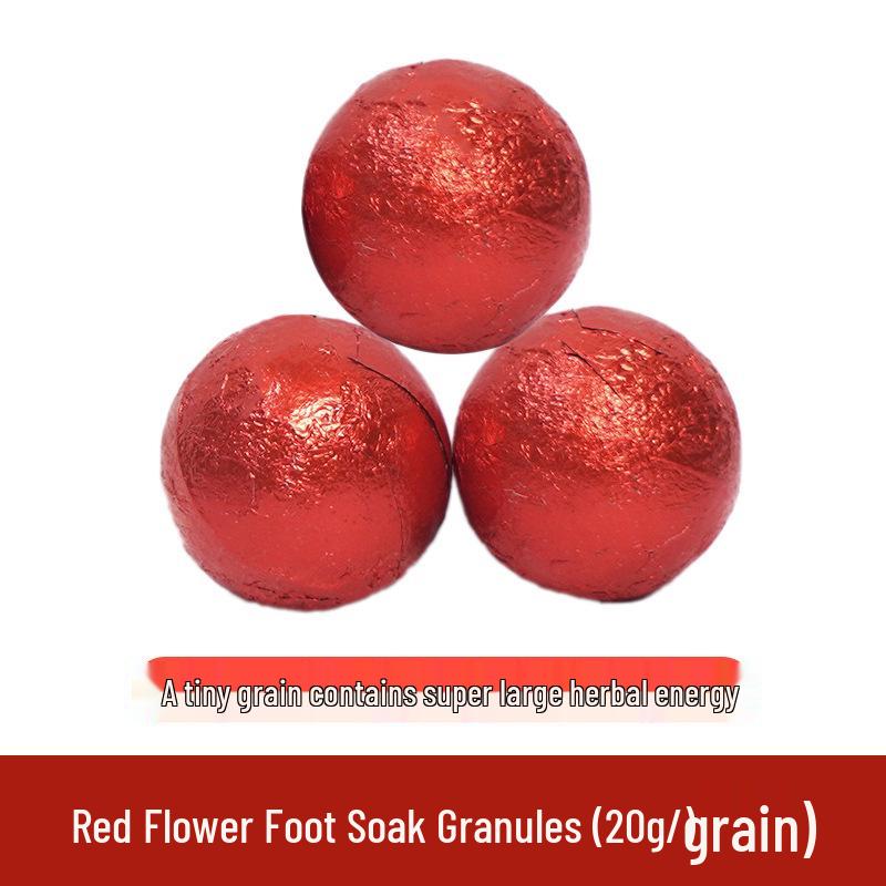 Sweat-Inducing Herbal Foot Soak Balls with Mugwort, Safflower, and Ginger Essential Oils - Instant Dissolving Bath Salt Balls