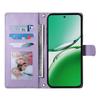 For Oppo Reno14 5G (Global) Case Rhombus Stitching Wallet Stand Leather Phone Cover with Long/Short Strap