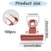 Metal Clips, Clip Clamps, 100 Pcs Metal Hinge Clamps, 22mm Paper Clamp, Metal Photo Clamp, Office Binder Clips, For Photo Pictures, Home Kitchen, Offi