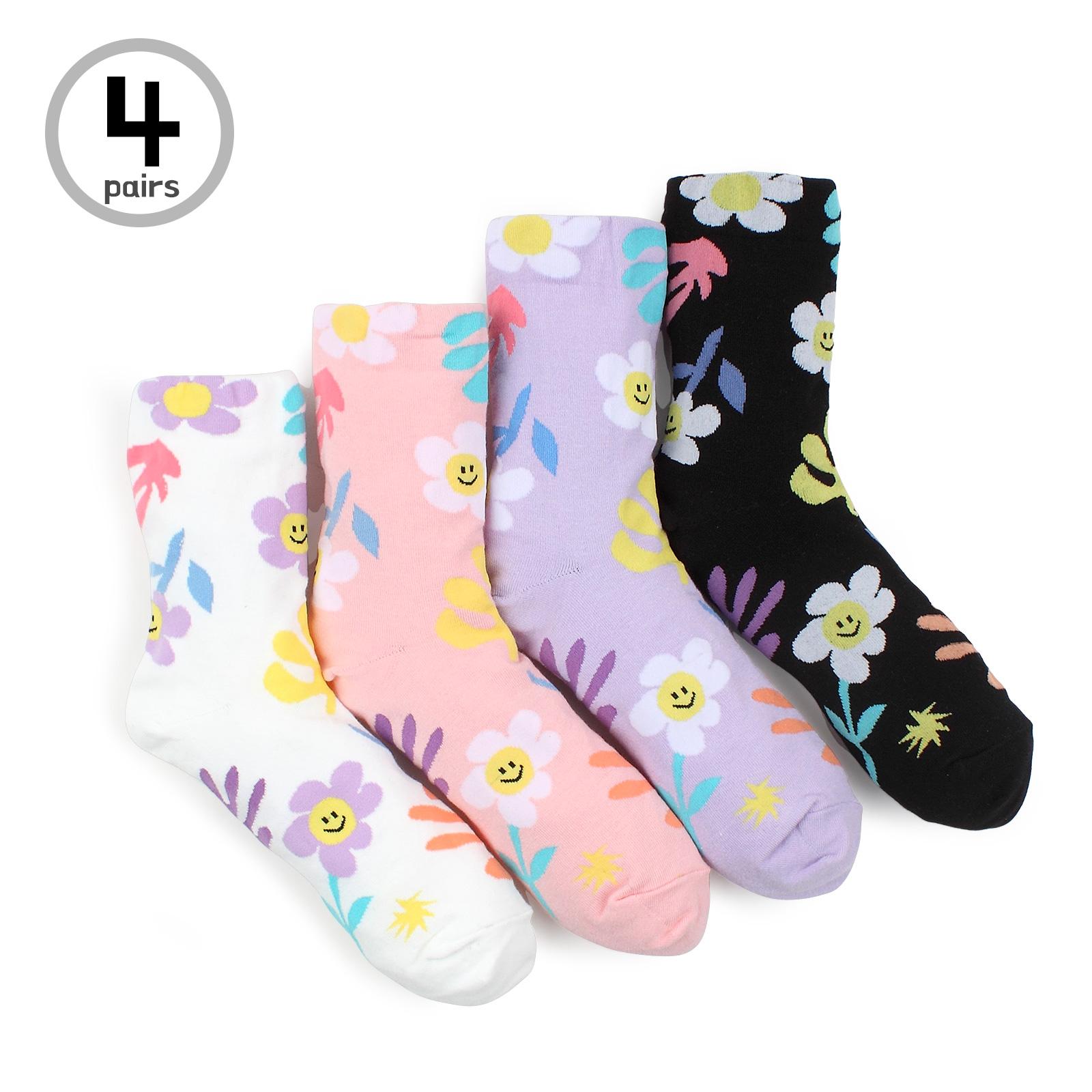 

(4 пары) Matiz Smile Street Fashion Women Crew Socks NP14 22 - 25 cm