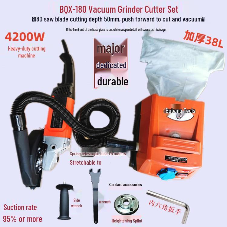 7-Inch Dust Cover for Angle Grinder: Grooving, Cutting, and Dust Collection for Stone and Concrete.