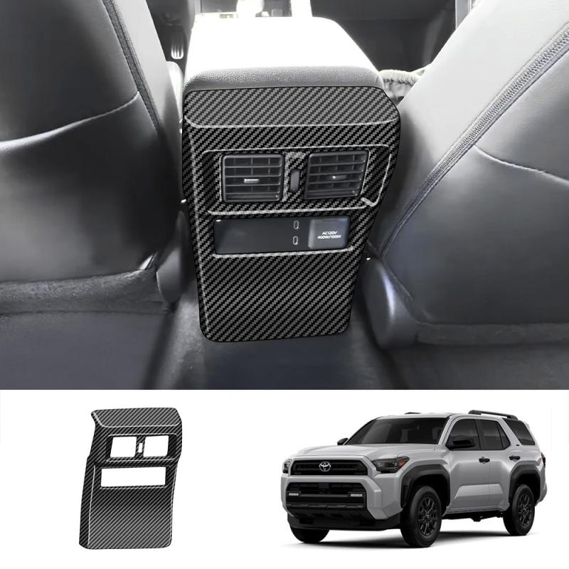 For TOYOTA 4Runner 4 Runner 2025 2026 ABS Wood Central Armrest Anti-kick Box Rear Air Conditioner Outlet Vent Cover Accessories