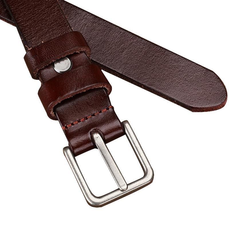 First Layer Cowhide Women'S Belt Genuine Leather Fashionable Simple Pin Buckle Retro Jeans Belt