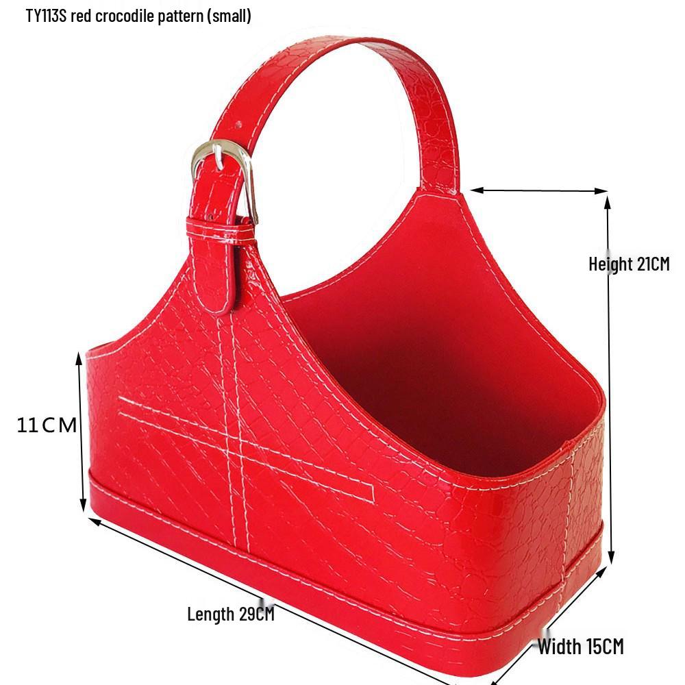 

Luxury Mid-Autumn Festival PU Leather Gift Basket: Includes Fruit, Red Wine, Seafood & More