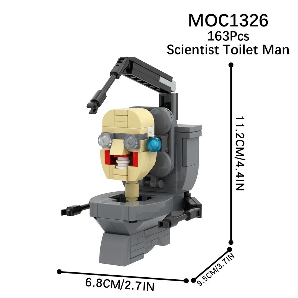 Skibidi Toilet Man vs Monitor Building Blocks The Audio and Camera Man Toys  for Kids Adults Game Fans (127/263 PCS)