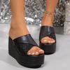Plus Size Chunky Heeled Sandals for Women Summer New Arrivals Fashionable Versatile Outdoor Casual Beach Flip-Flops