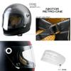 RIDEZ Full Face Helmet NIKITOR Size Helmet Bike Shield Wind Noise Reduction Stuff Reduction Retro Neo Classic Retro-One G.C-M Men's Women's