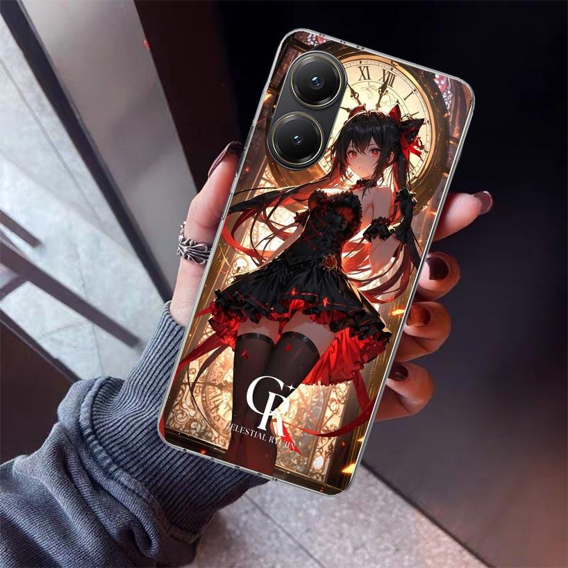 Date A Live Tokisaki Kurumi Phone Case For Xiaomi Poco X5 X6 X7 Pro F7 Ultra M7 Redmi 15C 15 13C 13 12C 12 10 10C 10A 9 9C 9T 9A