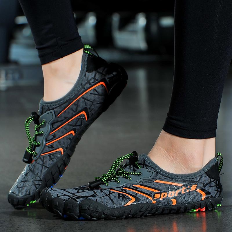 Couples' Five-Finger Shoes: Perfect for Wading, Snorkeling, Fishing, Creek Tracing, Diving, Beach Surfing - Lace-Up & Non-Slip