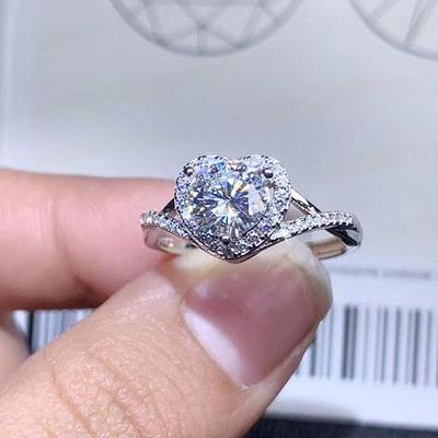 Nuovi Anelli a Cuore per Donna 2022 Fidanzamento Matrimonio Nuovi Anelli Anniversario di Matrimonio Regalo d'Amore Moda Gioielli di Lusso