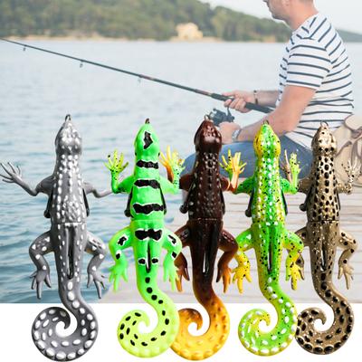 13cm 20g Fishing Lure Realistic Appearance Highly Detailed Painting Bright Colors Gecko Soft Silicone Fishing Lure