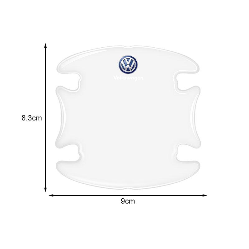 4PCS Transparent Car Door Anti-collision Protector Bumper Strip Sticker For Volkswagen CC Golf 4 6 7 GTI Tiguan Passat B5 B6 B7 Jetta MK5 MK6 Polo