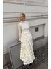 Elegant Long Sleeve 3D Floral Rose Party Dress