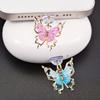 1pc Gradient Butterfly Alloy Metal Dust Plug for Mobile Phone, Decorative Charm Design, Debris Prevention Accessory