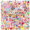 Macaron Color Dessert Sticker Diy Luggage Hand Account Water Cup Decoration Children Reward Sticker