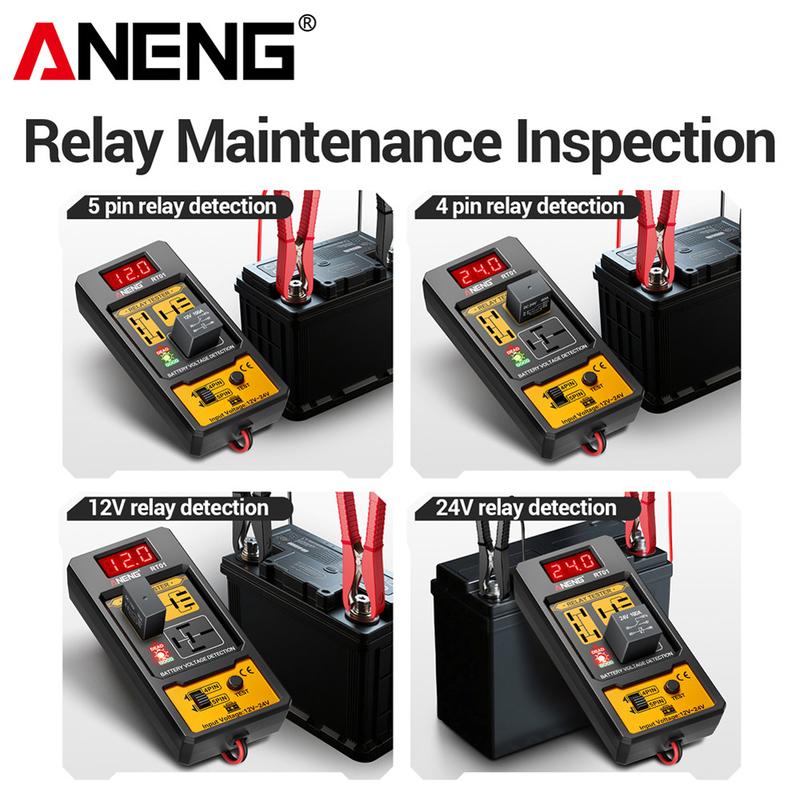 ANENG RT01 Relay Tester Aermotor 11-25V Car Battery Voltage Detector LED Indicator Light Alternator Analyzer Diagnostic Tool
