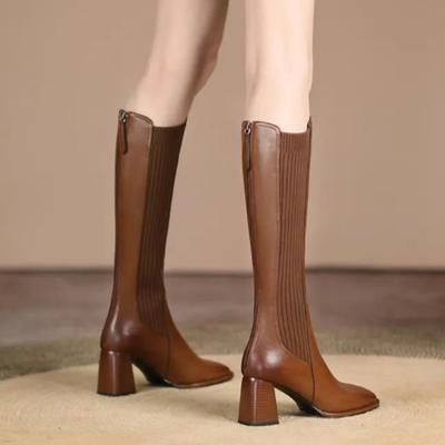 Kniestrümpfe Stiefel Damen Overknee Stiefel Sexy Neue Herbst Winter Damen Lange Schuhe für Damen Elegante Hohe Stiefel Elastisch Hot Goth