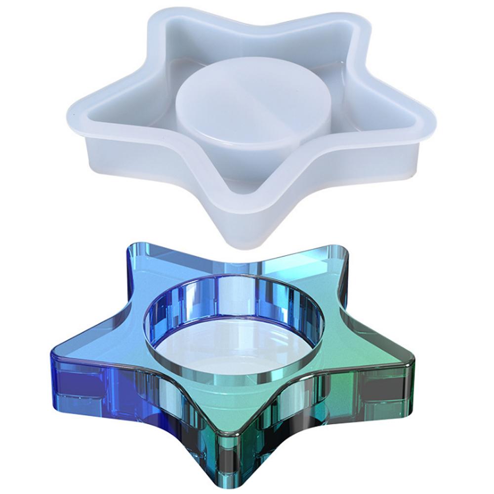 Silikon Stern Form Teelicht Kerzenhalter Form Harz Epoxidharz Gussform DIY