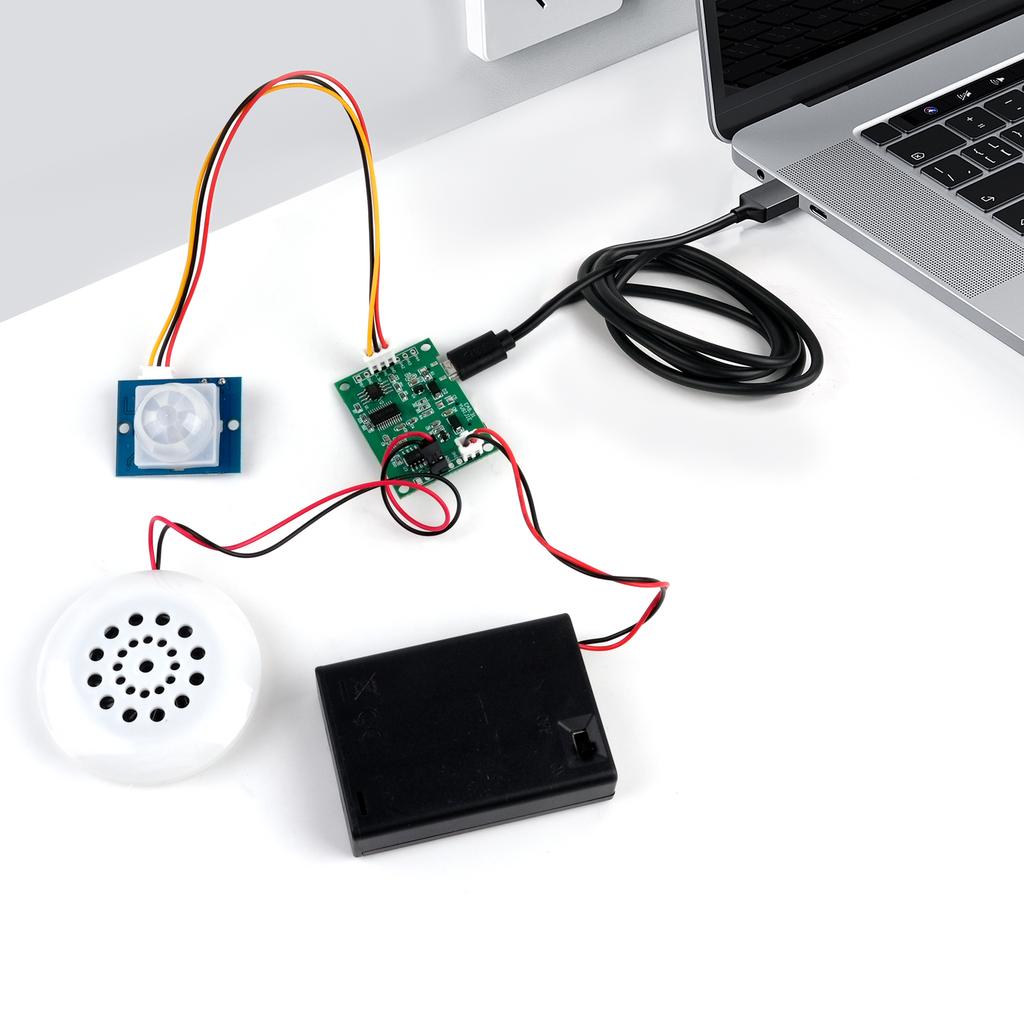 PIR Infrared Sensor with Sound Recording Module MP3 Music Voice Playback Kit Support USB Download TF Card for DIY Shop Welcomer