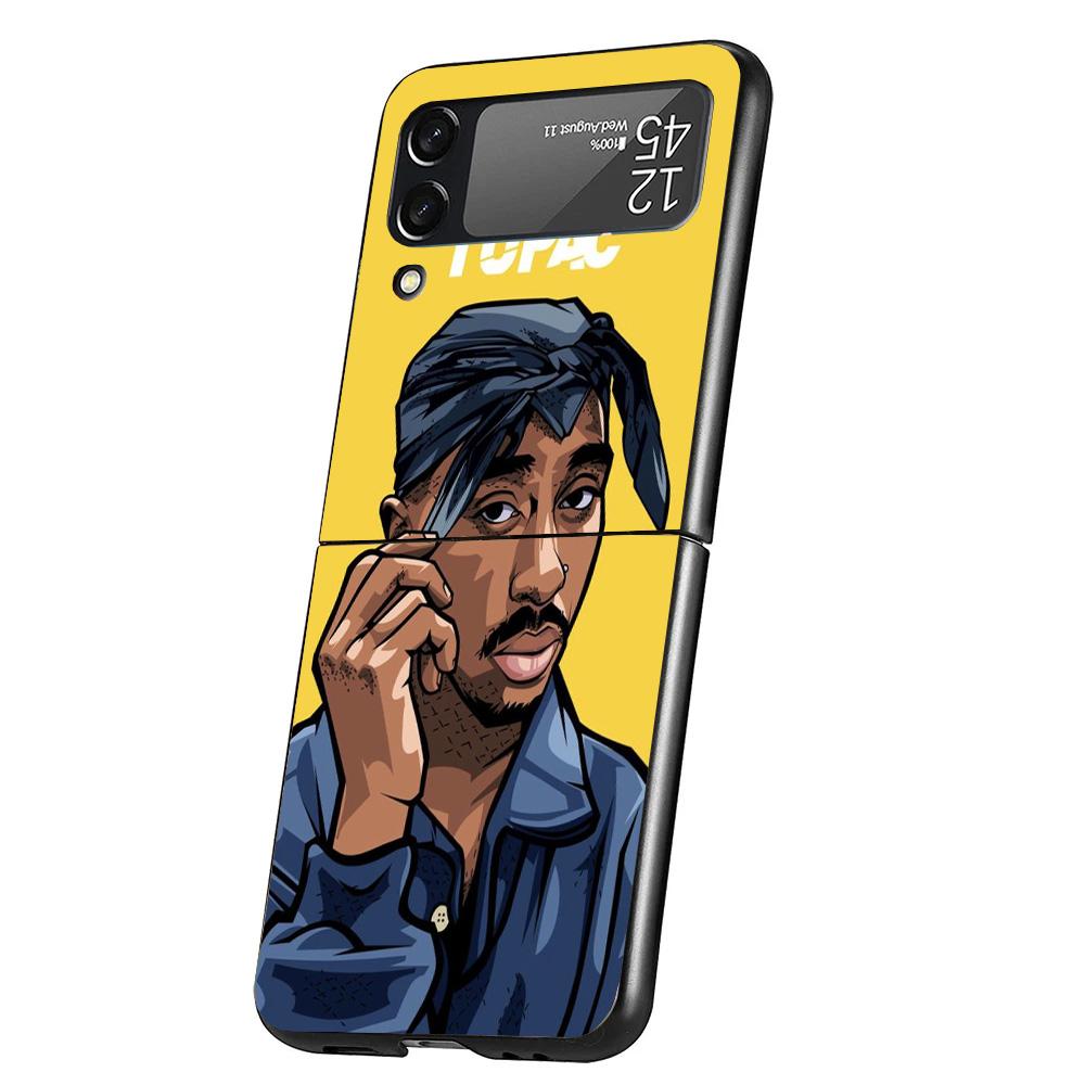 

Чехол для телефона с изображением рэпера 2pac, певца Tupac, для Samsung Galaxy Z Flip 7 6 5 4 3 5G Flip7 Flip6 Flip5 Flip4 Flip3 Черный Fundas Shel Samsung Z Flip 7
