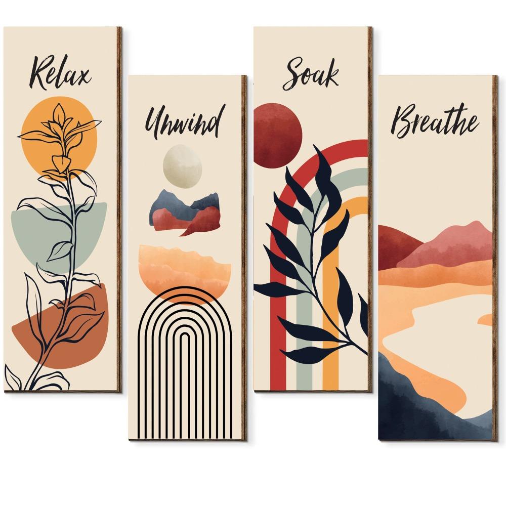 

Настенная деревянная подвесная тарелка Ручная работа Декоративная панель Подвеска в виде листа растения Декор для кафе Style 4