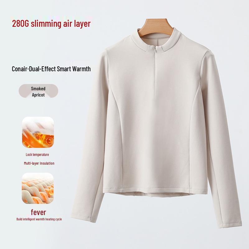 

Disanga Women s Velvet Thermal Henley Neck Long-Sleeve Top L (110-130 lbs)