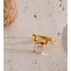 Yhpup Size 678 AAA Shiny Cubic Zirconia Golden Ring Stainless Steel Trendy New Arrivals 2026 Finger Jewelry