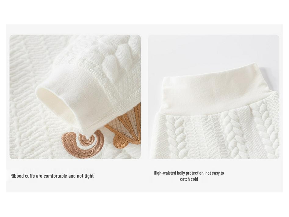 Baby High-Waist Warm Two-Piece Underwear Set for Boys & Girls - Autumn/Winter Style