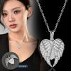 Pin Turkish Open And Close Engraved Love Wings Necklace Women'S Fashion Heart Collarbone Chain