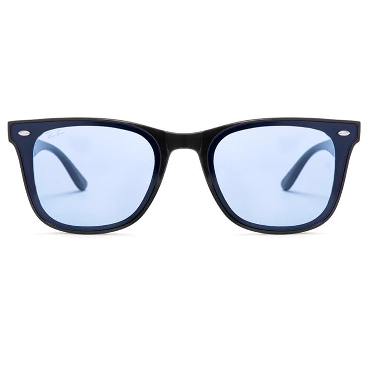 RayBan Temple Engraved Plate Frame Rectangular Sunglasses Unisex Couple Black
