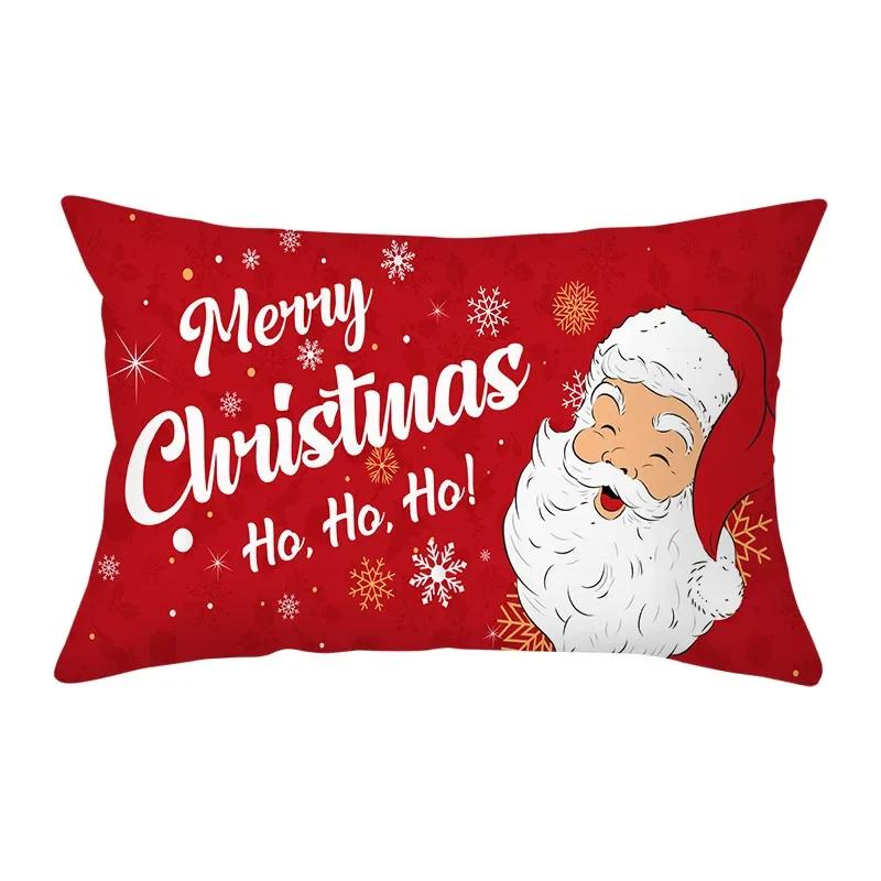 Christmas Cushion Cover Red Pillowcase Sofa Decoration Pillow Home Decor