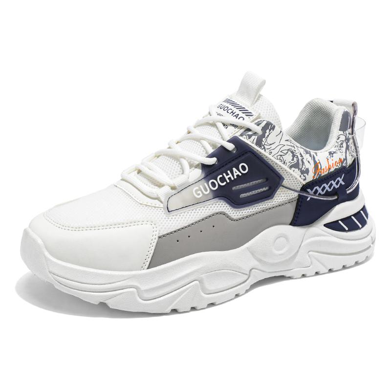 

Men s shoes spring and autumn thick-sole casual sneakers soft-sole non-slip outdoor running shoes student breathable sports shoe 44