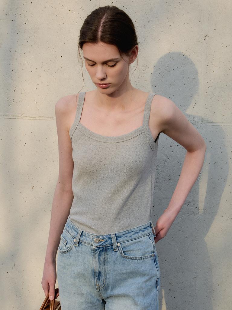 MOMET Nikki Punched Cotton Sleeveless Melange
