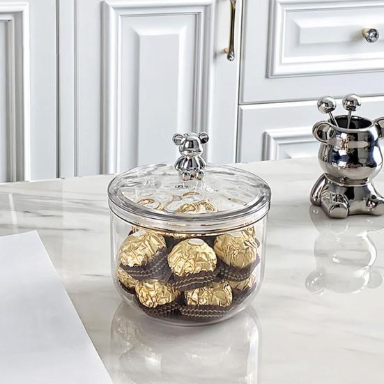 900/1400ML genomskinlig förseglad burk med björnhandtag Lufttätt lock Stor kapacitet Multifunktionell torrvaror Nötter Spannmål Spannmålskrydda Tebladsbehållare