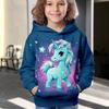 Girls'  Galaxy Unicorn Hoodie Pullover Long Sleeve Fall Winter Active Fashion Cute Kids Outdoor Casual Daily Regular Fit