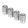 SPZS3 4pcs Aluminium Car Tire Valve Stems Caps Gear-shaped-Valve For Ford Focus 2 mondeo mk3 f150 fusion mustang MK7 Auto Accessories
