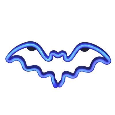 LED Neon Light Innovative Bat Shape Neon Sign Lamp for Holiday Christmas Party DecorationsBlue