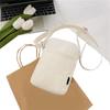 Women Canvas Small Satchel Purse Trend Candy Color Shoulder Wallet Simple Mobile Phone Crossbody Bag