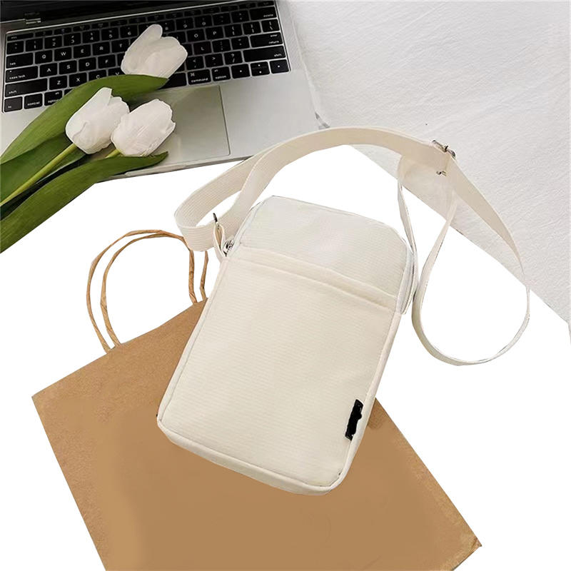 Women Canvas Small Satchel Purse Trend Candy Color Shoulder Wallet Simple Mobile Phone Crossbody Bag