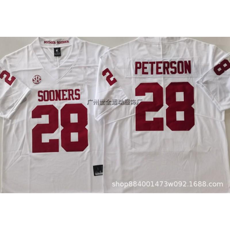 Oklahoma Sooners Football Jersey Cotton Blend Embroidered College Team Sportswear Men