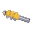 Router Bit Set 2pcs with 12in Shank Triple Bead Column for Precise Tenon Milling and Smooth Wood Edge Profiling