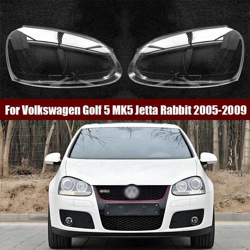 Front Headlights Lens Shell Cover Lampcover Transparent Lampshade for Volkswagen Golf 5 MK5 for Jetta Rabbit 2005-2009