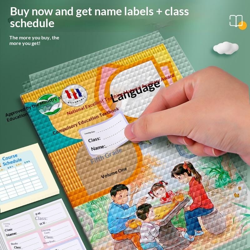 10/30 Sheets Self Adhesive Book Cover Wrapper Waterproof Transparent Book Protective Cover School Student Textbook Skin Sleeve